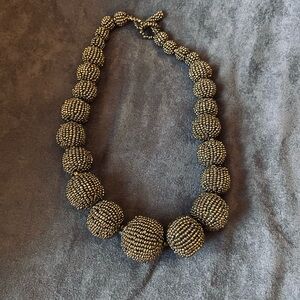 Chunky gold bead necklace